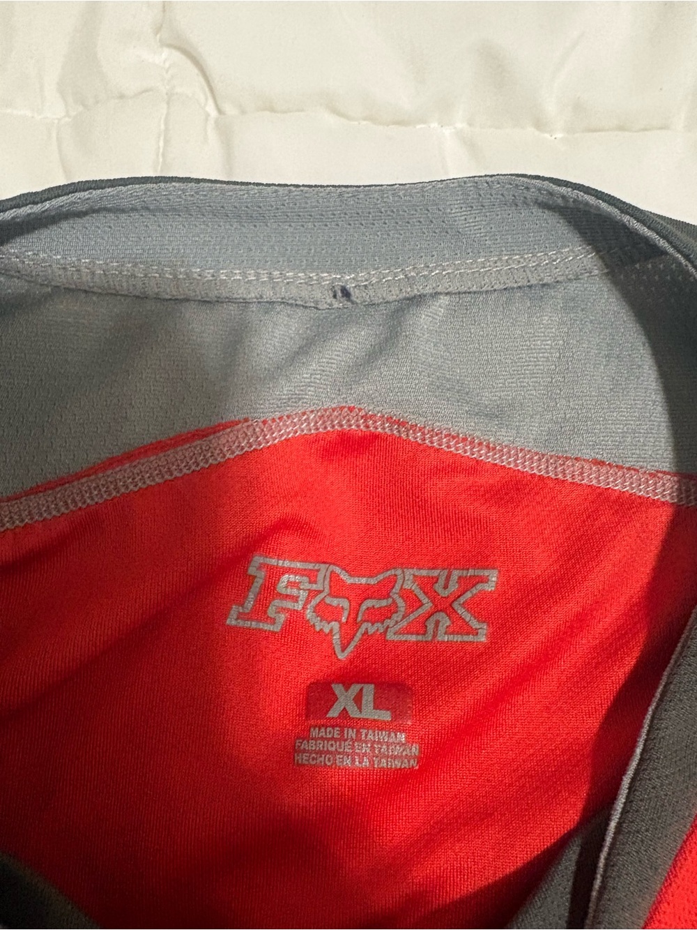 Fox Racing Red & Gray Raglan MTB Jersey - Picture 2 of 4